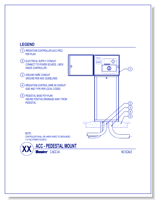 Controllers - ACC-XX00-PED-IMMS Metal Pedestal