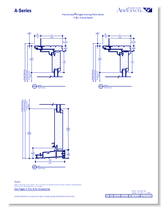 A-Series: Composite Clad - Frenchwood Inswing Doors - Section