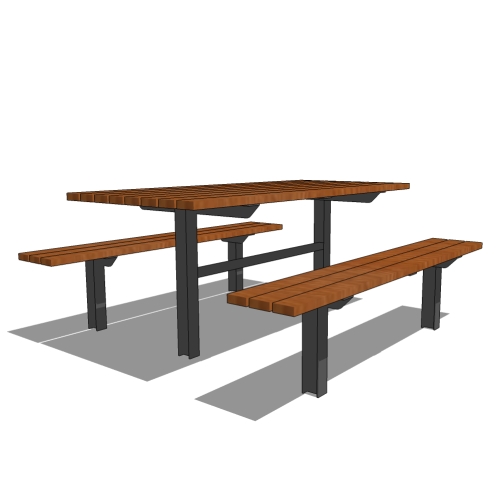 MTB-0210-00017 Picnic Table (MLPT210-DB-W)