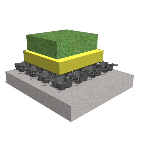 Airdrain Playground with Pad Above Grid