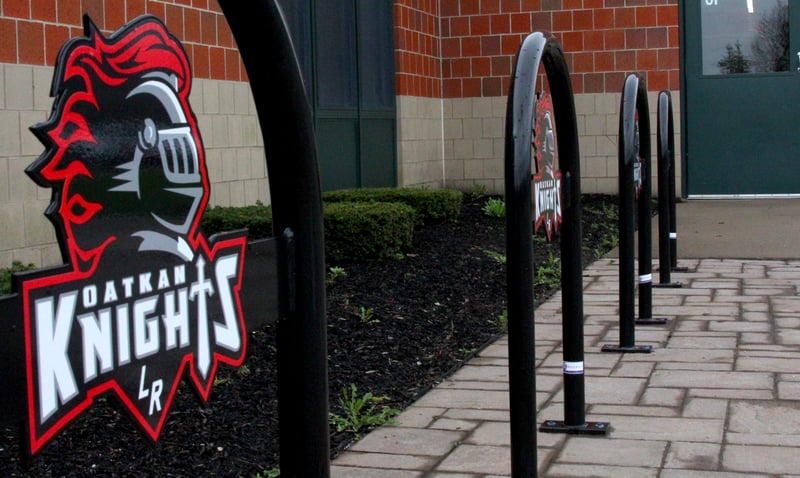 Custom Logo Bike Racks Add School Pride 