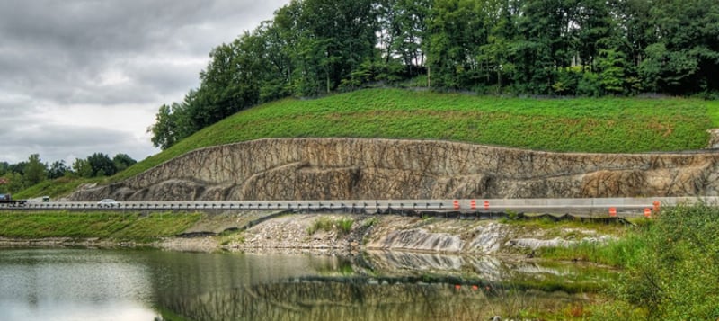 Boulderscape Rock Bolt & Soil Nail Wall Installation For Highway