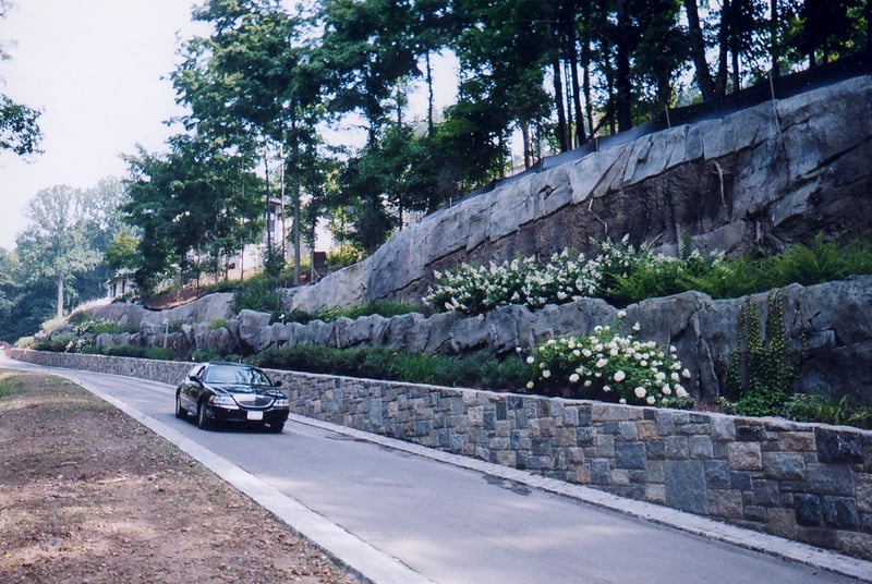 Boulderscape Multi-Tiered Soil Nail Wall Turned Into a Cascading Waterfeature preview 3