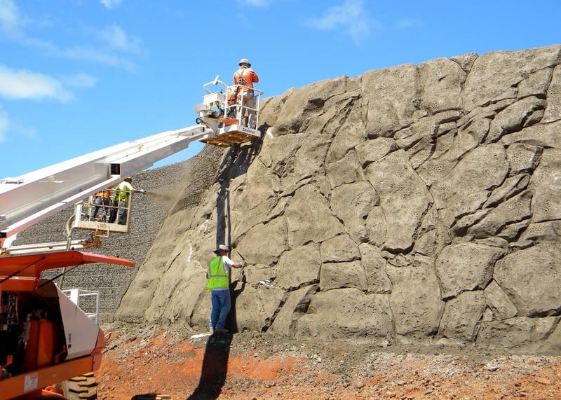 Boulderscape Sculpted Shotcrete With Hawaiian Lava Finish Used To Make Walls Safer Around Pedestrians  preview 4
