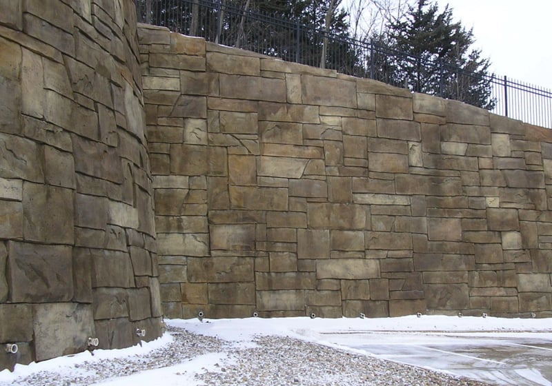 Boulderscape Hospital Saves Big Dollars Going With a Sculpted Shotcrete Masonry Finish 