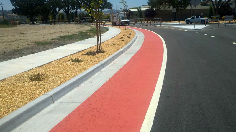Paso Robles Bike Lane Transformation with Red Coating preview 4