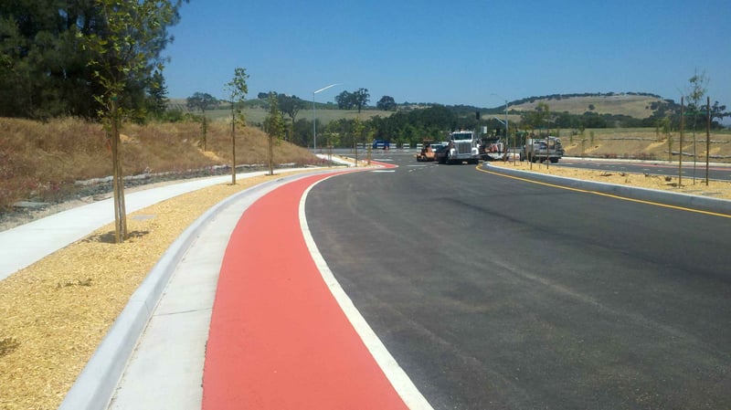 Paso Robles Bike Lane Transformation with Red Coating preview 6