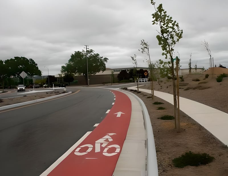 Paso Robles Bike Lane Transformation with Red Coating preview 7