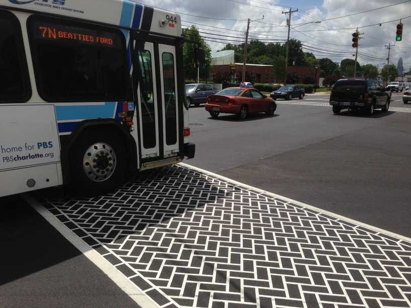 Inlaid Thermoplastic Crosswalks Charlotte