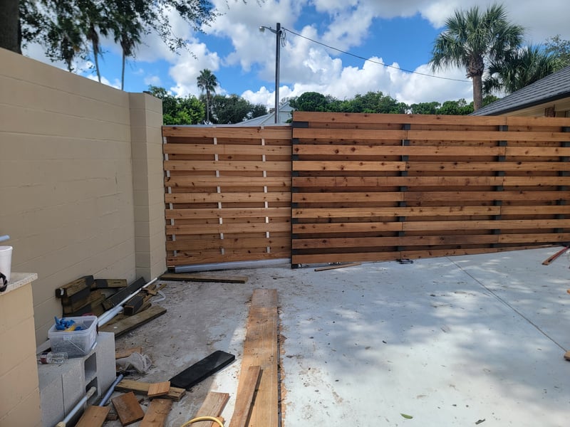 Cantilever Gate as Patio Enclosure