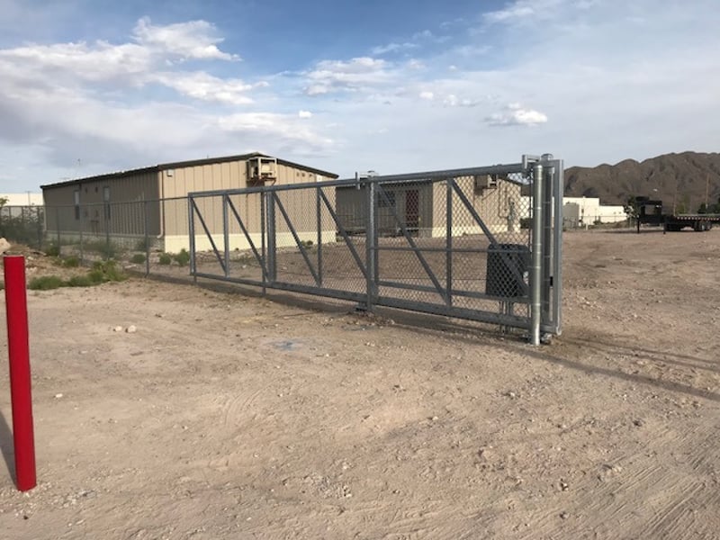 Chain Link Sliding Gate at Truth or Consequences Transportation Center
