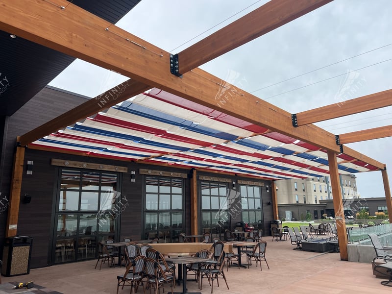 Red, White & Blue Restaurant Canopy 