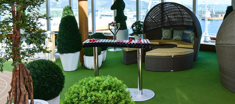 Majestic Princess Cruise Ship has Percussion Play Instruments in ‘Garden Paradise Above the Sea’ 