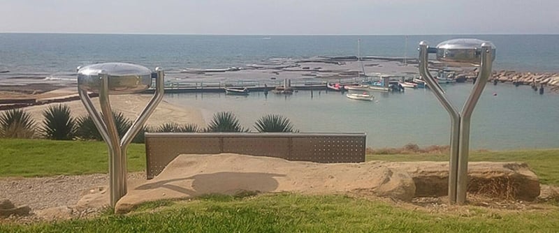 Babel Drums On Seashore Of Mediterranean Holiday Resort