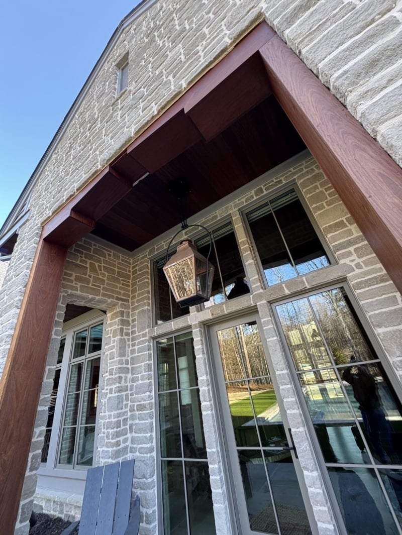 Brown Balau Soffit, Cabinets, & Ceiling w/Ipe Beams preview 3