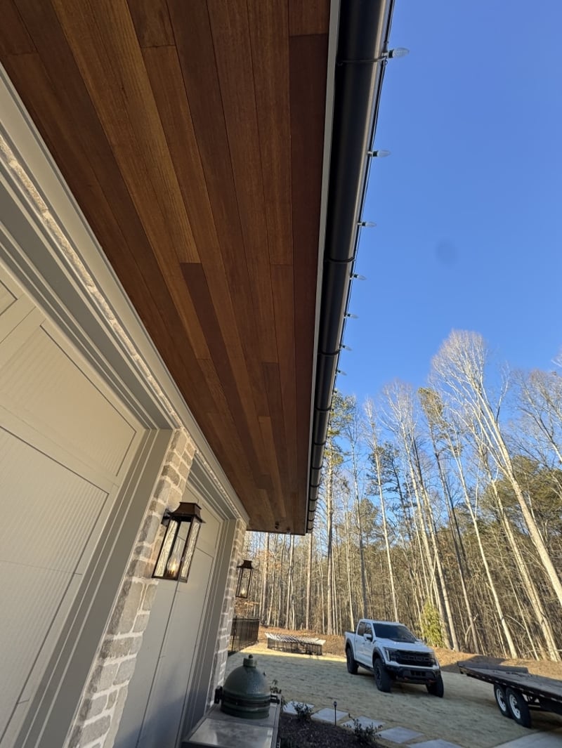 Brown Balau Soffit, Cabinets, & Ceiling w/Ipe Beams preview 4