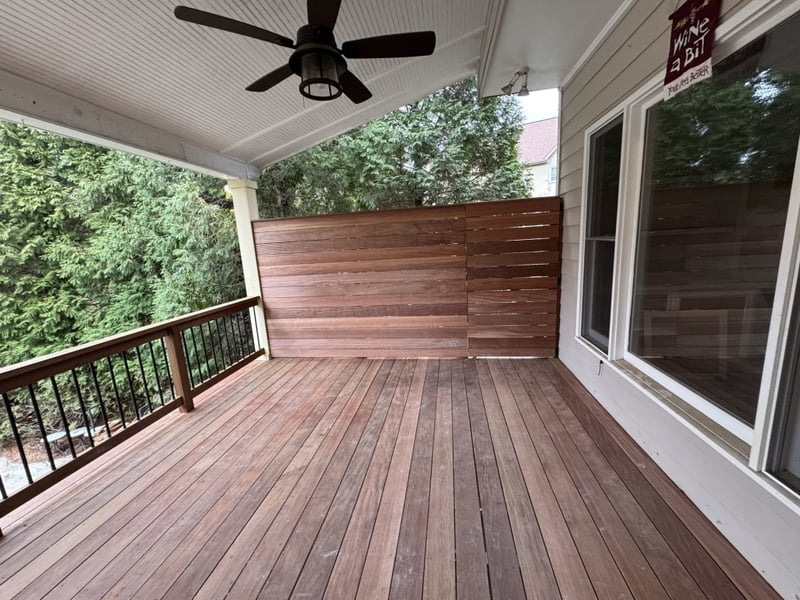 Brown Balau Deck w/Ipe Railing; Not Oiled