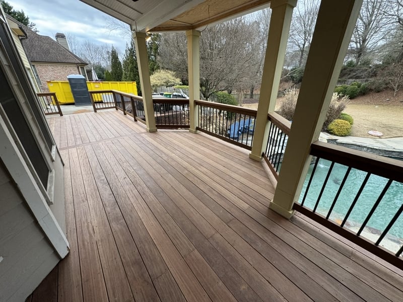 Brown Balau Deck w/Ipe Railing; Not Oiled preview 4
