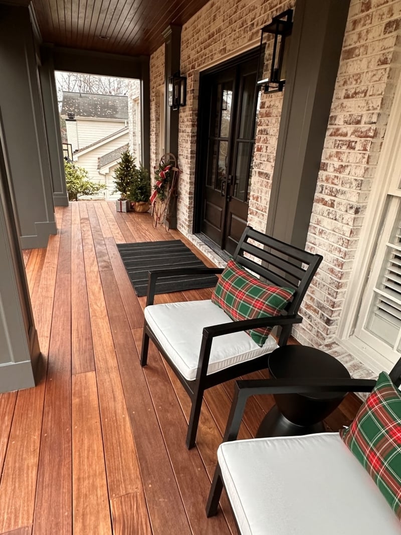 Brown Balau Decking on Front Porch w/ Pro Plugs preview 3
