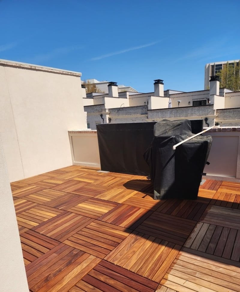 Cumaru Deck Tiles on Atlanta Roof Deck preview 2