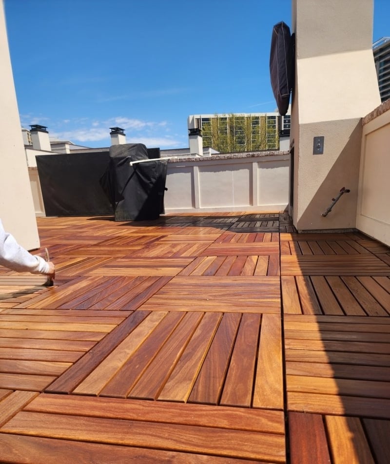 Cumaru Deck Tiles on Atlanta Roof Deck preview 6