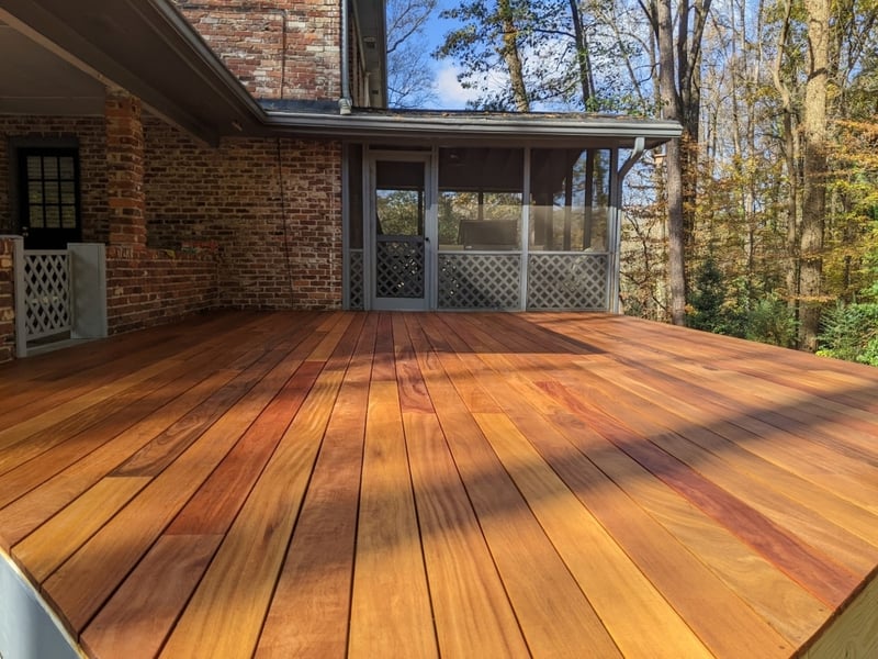 Cumaru Deck With Camo Edge Fasteners