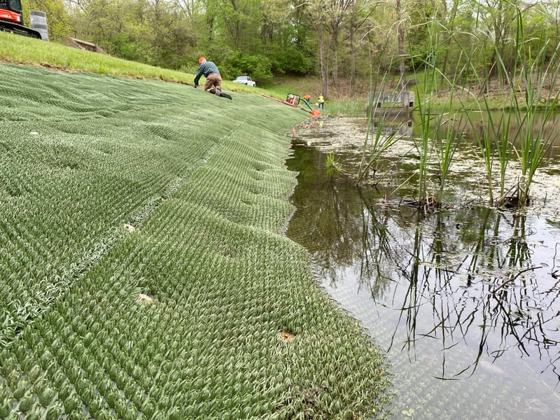 Chesterfield Residential Pondbank Stabilization preview 2