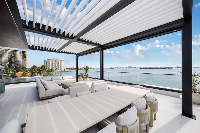 Custom Rooftop Pergola in Miami 