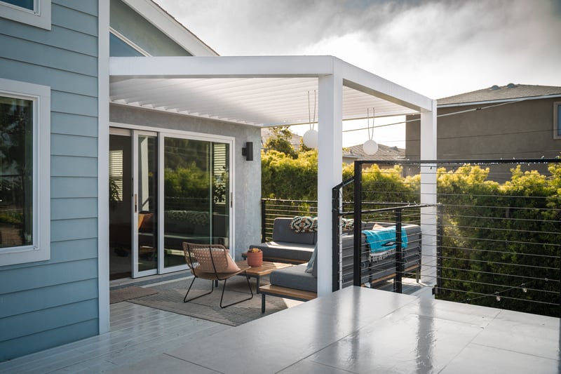 Custom Fixed Louvered Pergola in Oceanside