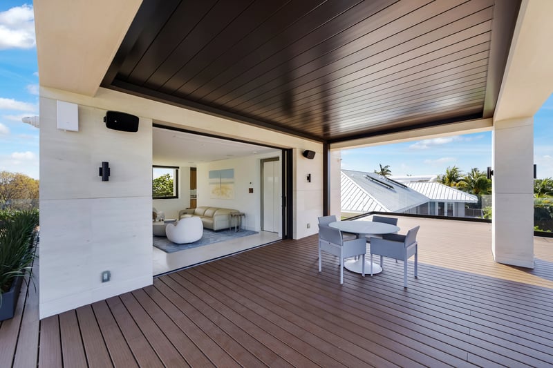 Custom Rooftop Pergola in Key Biscayne 