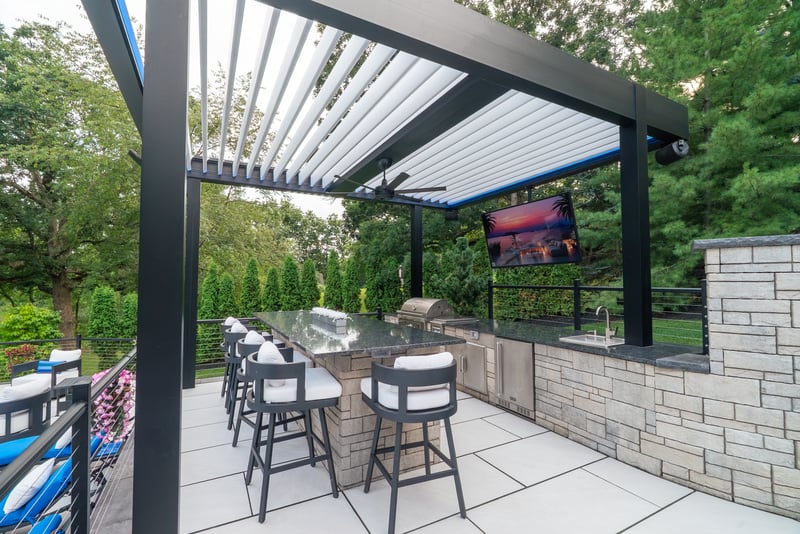 Custom Motorized Louvered Pergola in Chicago, IL 