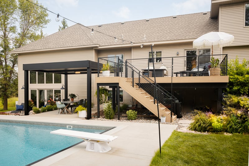 Custom Motorized Louvered Pergola in Elk River, Minnesota 