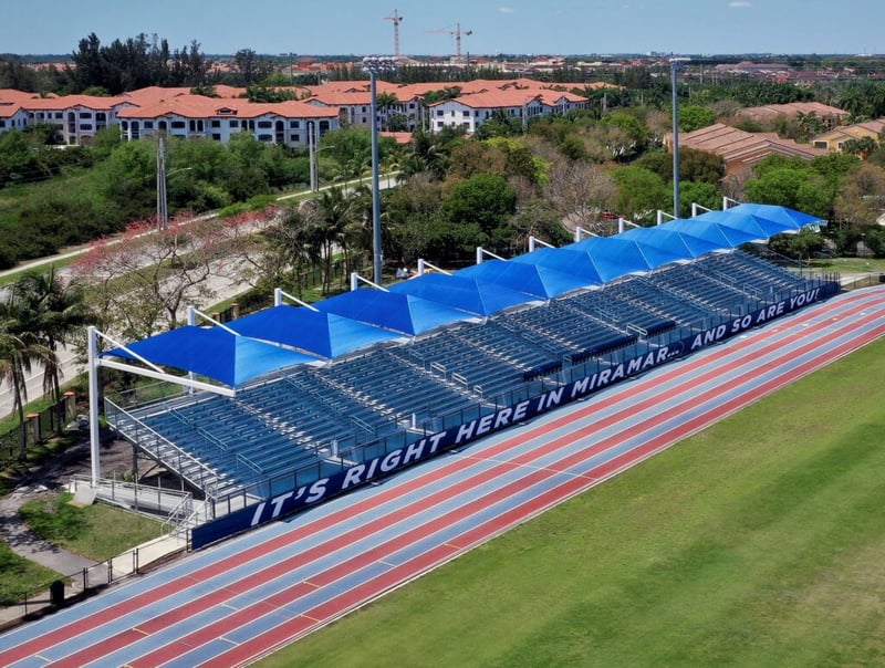 Shade Systems Provides Large Single Cantilevers For City Of Miramar, Florida