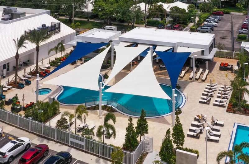 Shade Systems Provides ‘Sail’ Shades For Retirement Community Pool preview 3