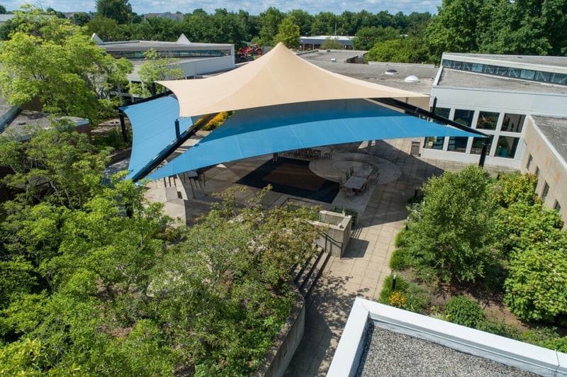 A New Multi-Level ‘Sail’ Shade At Univ Of Kentucky Hospital