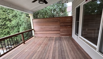 Brown Balau Deck w/Ipe Railing; Not Oiled