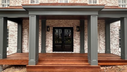 Brown Balau Decking on Front Porch w/ Pro Plugs