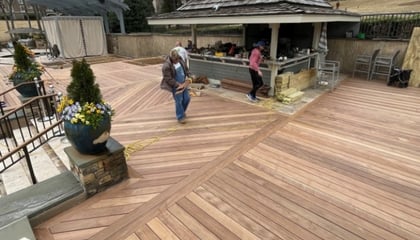 Brown Balau Main Pool Deck – Ritz Carlton, Oconee (with Bottom Grooves)