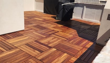 Cumaru Deck Tiles on Atlanta Roof Deck