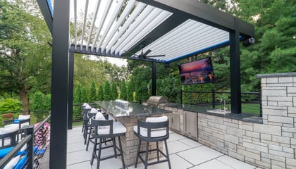 Custom Motorized Louvered Pergola in Chicago, IL 