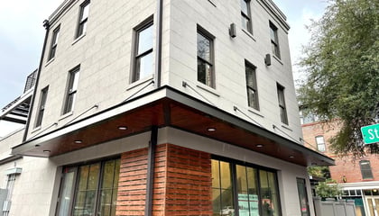 Metal Canopy with Custom Wood Ceiling