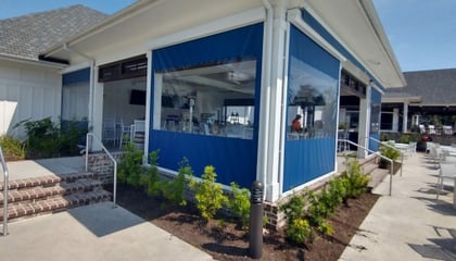 Private Club Alutech StormTEX Screen Installation