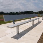 View Permanent Team Bench with Backrest