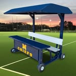 View Portable Unibody 7'6" Scorer's Table with Canopy