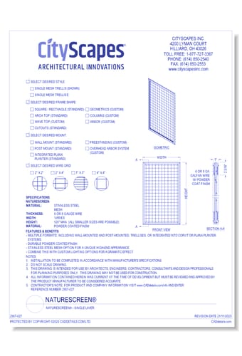 NatureScreen® - Single Mesh Trellis (SMT)