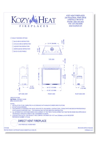 Gas Fireplace: Nordik 48DV