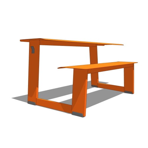 preview of Take-Out Triple Unit, Right Table Extension, Bag Hooks, Freestanding
