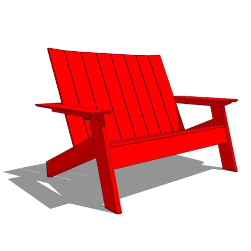 Americana Lounge Chair Double with Left Tablet Arm