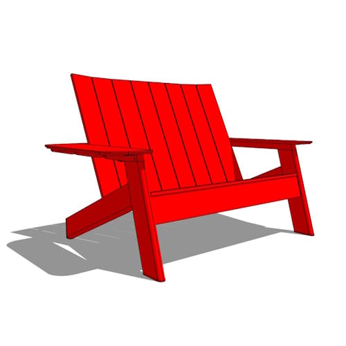 Americana Lounge Chair Double with Right Tablet Arm