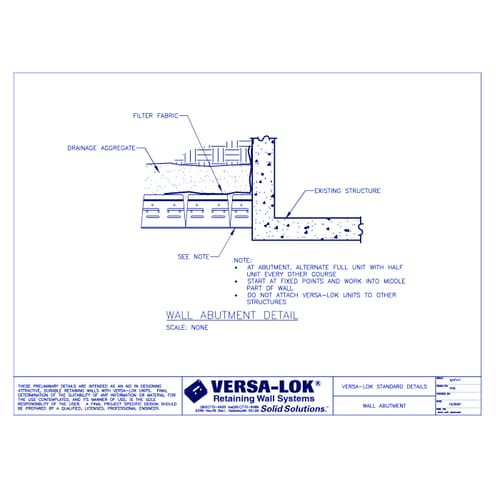 Wall Abutment Detail